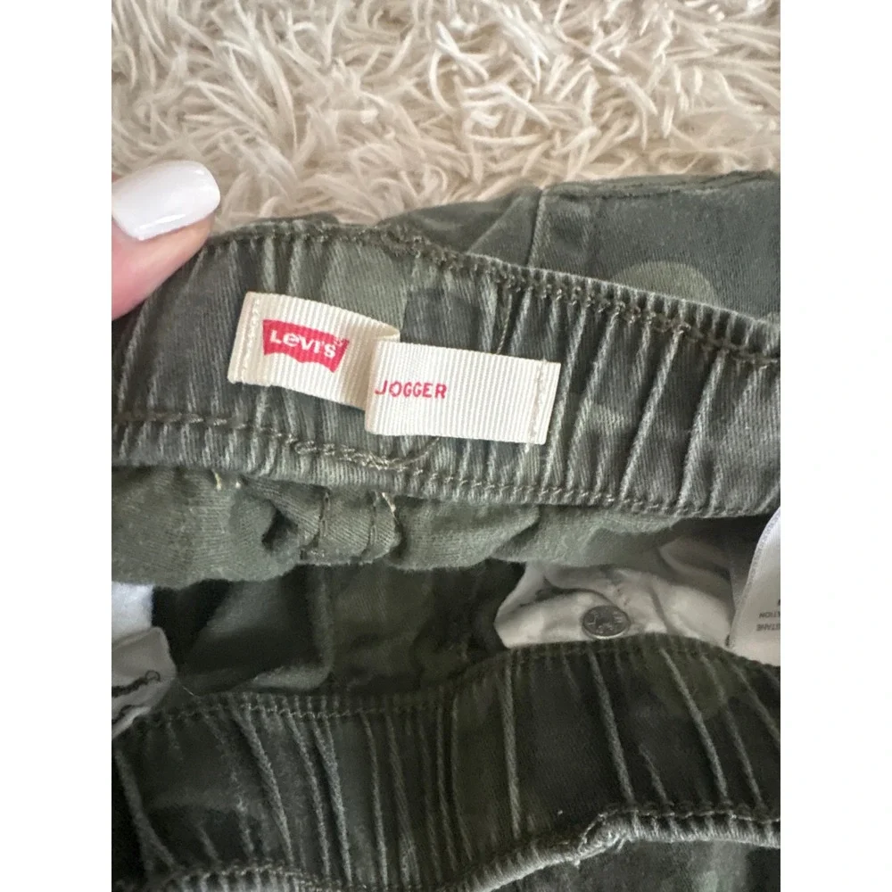 Levi Strauss Co Camouflage Cargo Jogger Pants Kids Size‎ 7 Reg Elastic Waist